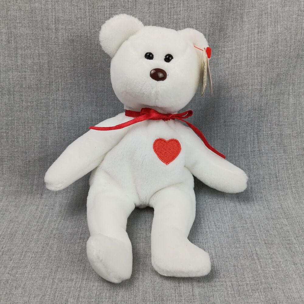 Ty Valentino Beanie Baby 1993 Retired Brown Nose PVC Pellets Tag Attached Plush